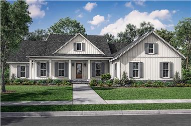 4-Bedroom, 2607 Sq Ft Farmhouse Home - Plan #142-1245 - Front Exterior