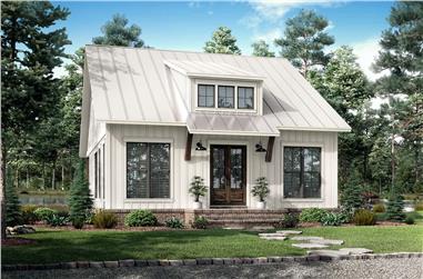 2-Bedroom, 1070 Sq Ft Contemporary Home Plan - 142-1250 - Main Exterior