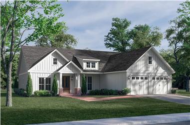 3-Bedroom, 2234 Sq Ft Traditional House Plan - 142-1425 - Front Exterior