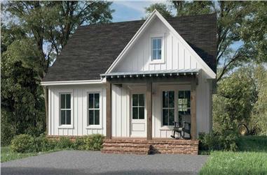 1-Bedroom, 780 Sq Ft Small Farmhouse Home Plan - 142-1429 - Main Exterior