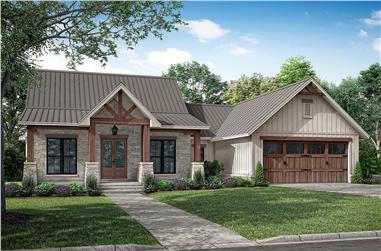 3-Bedroom, 1698 Sq Ft Ranch House Plan - 142-1434 - Front Exterior