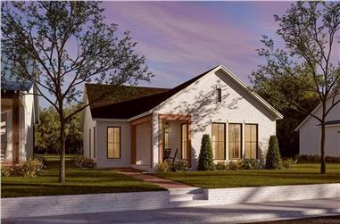 2-Bedroom, 1196 Sq Ft Transitional Home Plan - 142-1450 - Main Exterior