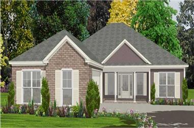 3-Bedroom, 1825 Sq Ft Ranch House Plan - 144-1012 - Front Exterior
