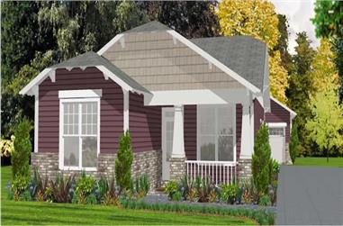 2-Bedroom, 1205 Sq Ft Cape Cod House Plan - 144-1019 - Front Exterior