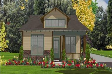 2-Bedroom, 1205 Sq Ft Bungalow House Plan - 144-1025 - Front Exterior