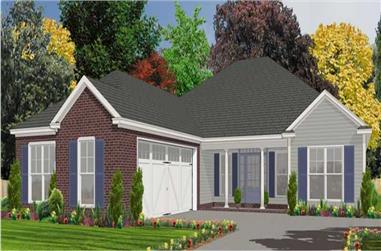 3-Bedroom, 1825 Sq Ft Ranch House Plan - 144-1057 - Front Exterior