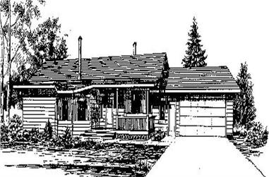 3-Bedroom, 1499 Sq Ft Ranch House Plan - 145-1008 - Front Exterior