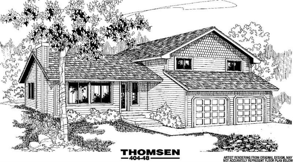 Front view of Traditional home (ThePlanCollection: House Plan #145-1018)