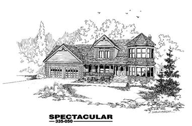3-Bedroom, 2397 Sq Ft Country House Plan - 145-1025 - Front Exterior