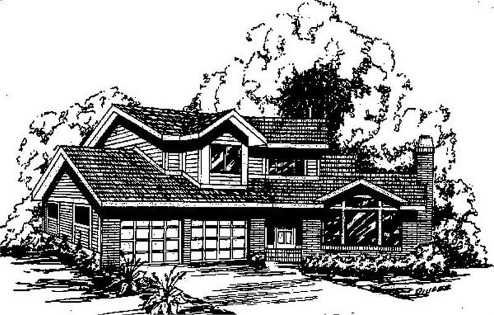 Front view of Small House Plans home (ThePlanCollection: House Plan #145-1028)