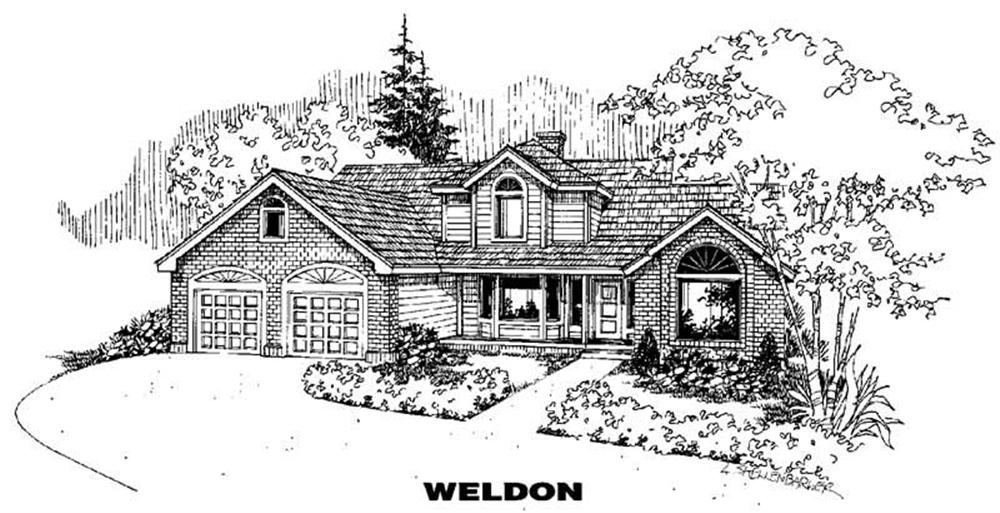 Front view of Contemporary home (ThePlanCollection: House Plan #145-1086)