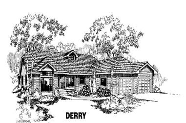 5-Bedroom, 2606 Sq Ft Ranch House Plan - 145-1099 - Front Exterior