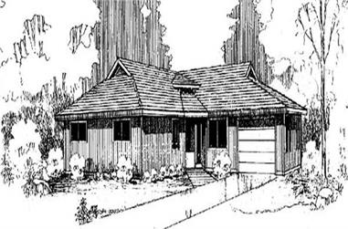2-Bedroom, 1294 Sq Ft Ranch House Plan - 145-1111 - Front Exterior