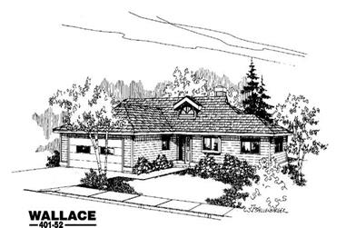 3-Bedroom, 1726 Sq Ft Ranch House Plan - 145-1114 - Front Exterior