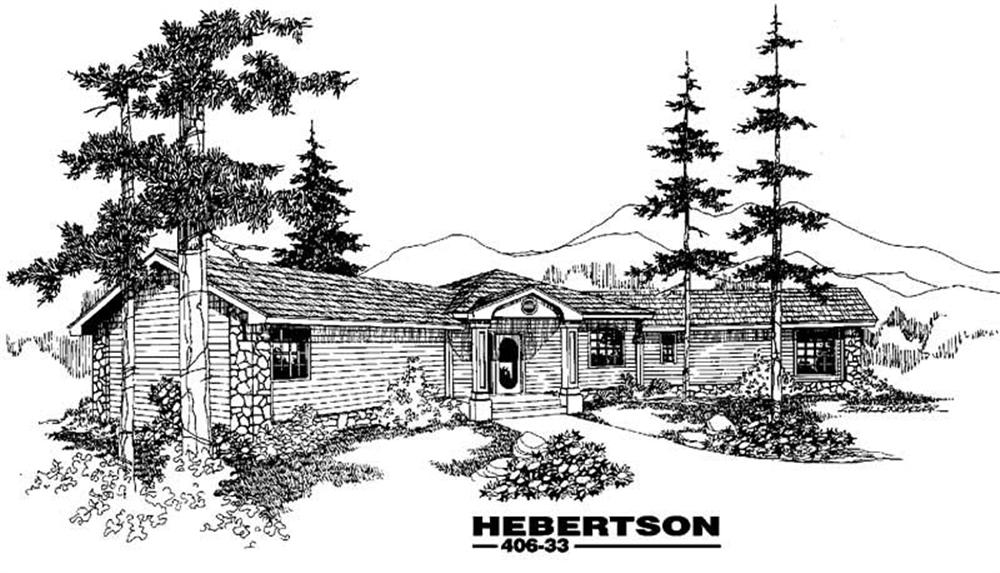 Front view of Colonial home (ThePlanCollection: House Plan #145-1133)