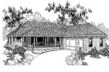 3-Bedroom, 2068 Sq Ft Country House Plan - 145-1150 - Front Exterior