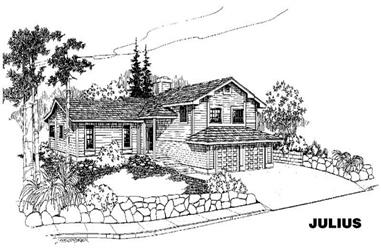 3-Bedroom, 1636 Sq Ft Ranch House Plan - 145-1151 - Front Exterior