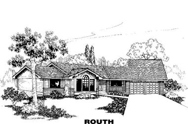 2-Bedroom, 2221 Sq Ft Ranch House Plan - 145-1153 - Front Exterior