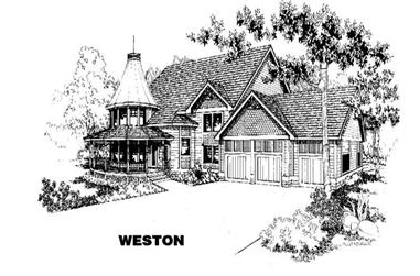 6-Bedroom, 3420 Sq Ft Luxury House Plan - 145-1155 - Front Exterior