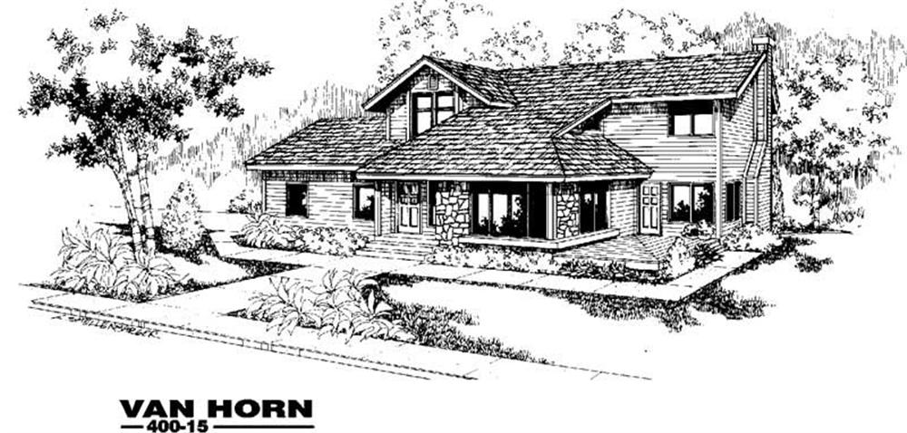 Front view of Contemporary home (ThePlanCollection: House Plan #145-1181)