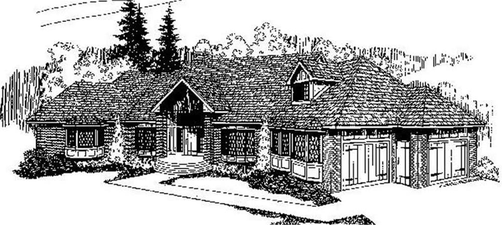 Front view of Traditional home (ThePlanCollection: House Plan #145-1204)