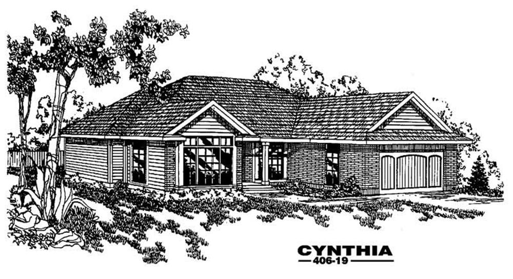 Front view of Contemporary home (ThePlanCollection: House Plan #145-1206)
