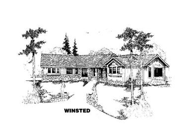2-Bedroom, 3417 Sq Ft Ranch House Plan - 145-1222 - Front Exterior