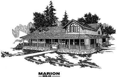 3-Bedroom, 2406 Sq Ft Country House Plan - 145-1231 - Front Exterior