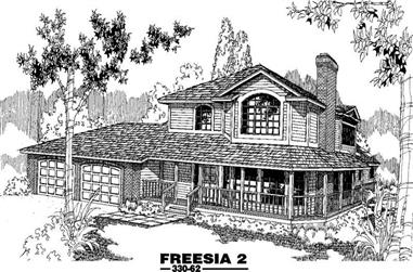 3-Bedroom, 2337 Sq Ft Farmhouse House Plan - 145-1250 - Front Exterior