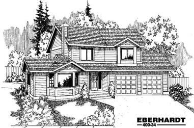 3-Bedroom, 2206 Sq Ft Traditional House Plan - 145-1259 - Front Exterior