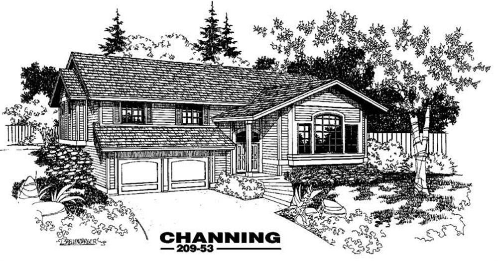 Front view of Contemporary home (ThePlanCollection: House Plan #145-1267)