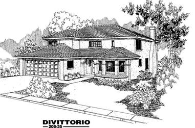 3-Bedroom, 2423 Sq Ft Contemporary House Plan - 145-1280 - Front Exterior