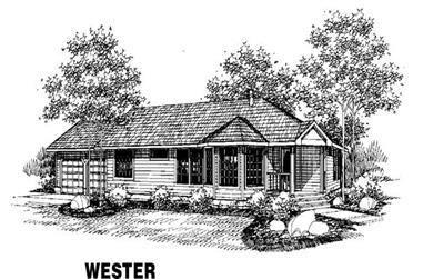 3-Bedroom, 1651 Sq Ft Ranch House Plan - 145-1282 - Front Exterior