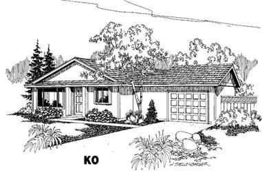 3-Bedroom, 1052 Sq Ft Small House Plans House Plan - 145-1285 - Front Exterior