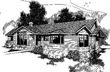3-Bedroom, 1813 Sq Ft Ranch House Plan - 145-1294 - Front Exterior