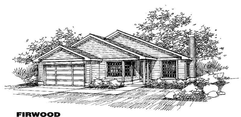 Front view of Contemporary home (ThePlanCollection: House Plan #145-1300)