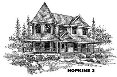 3-Bedroom, 3344 Sq Ft Victorian House Plan - 145-1307 - Front Exterior