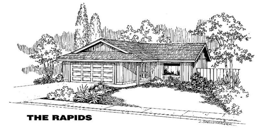 Front view of Small House Plans home (ThePlanCollection: House Plan #145-1308)