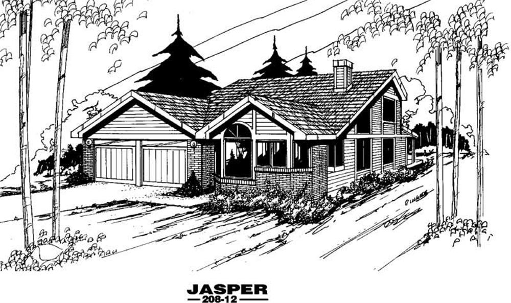 Front view of Small House Plans home (ThePlanCollection: House Plan #145-1318)