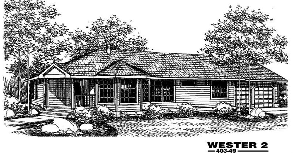 Front view of Contemporary home (ThePlanCollection: House Plan #145-1326)
