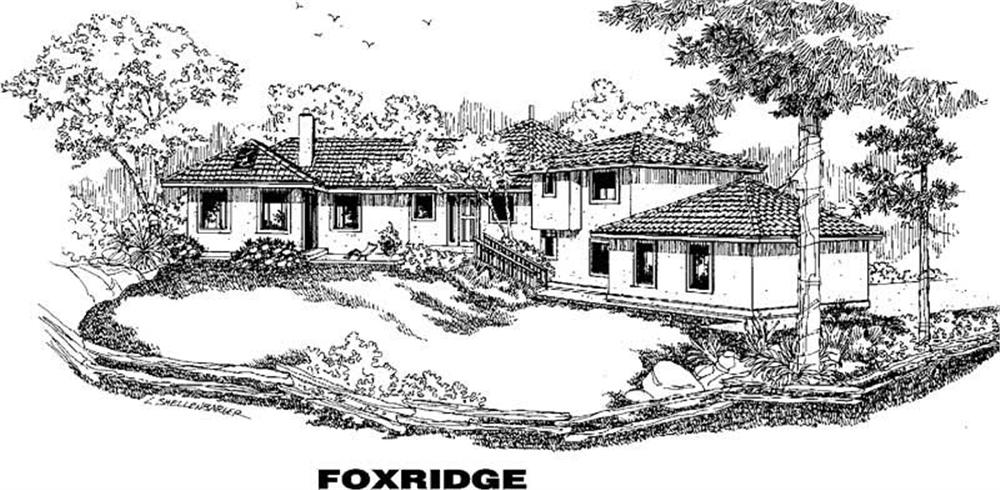 Front view of Ranch home (ThePlanCollection: House Plan #145-1332)