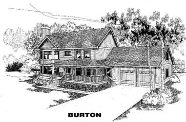 4-Bedroom, 2381 Sq Ft Country House Plan - 145-1333 - Front Exterior