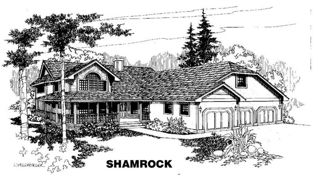 Front view of Country home (ThePlanCollection: House Plan #145-1335)