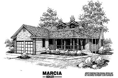 3-Bedroom, 2126 Sq Ft Country House Plan - 145-1350 - Front Exterior