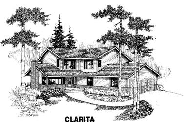 3-Bedroom, 2178 Sq Ft Contemporary House Plan - 145-1355 - Front Exterior