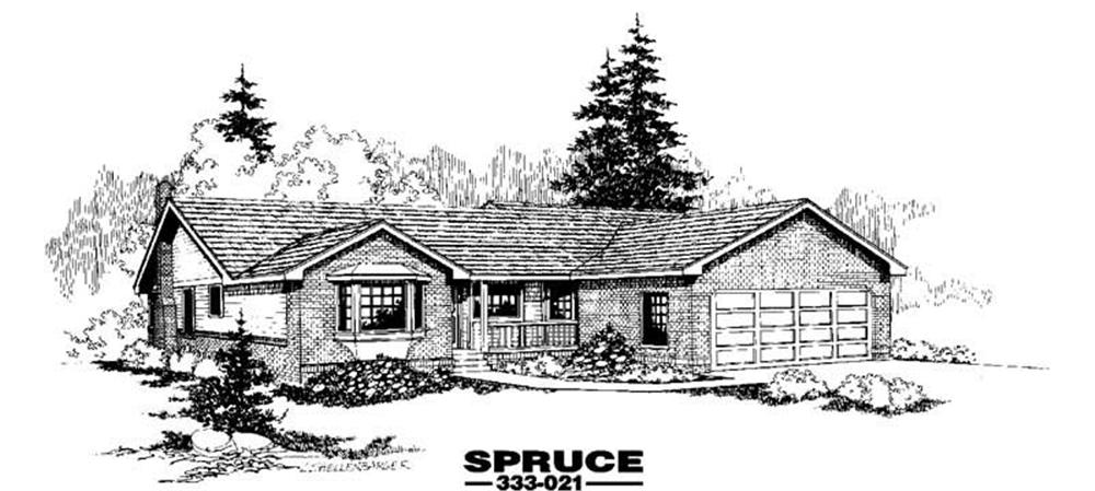 Front view of Small House Plans home (ThePlanCollection: House Plan #145-1365)