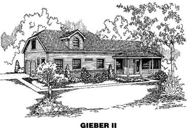 4-Bedroom, 2594 Sq Ft Country House Plan - 145-1375 - Front Exterior