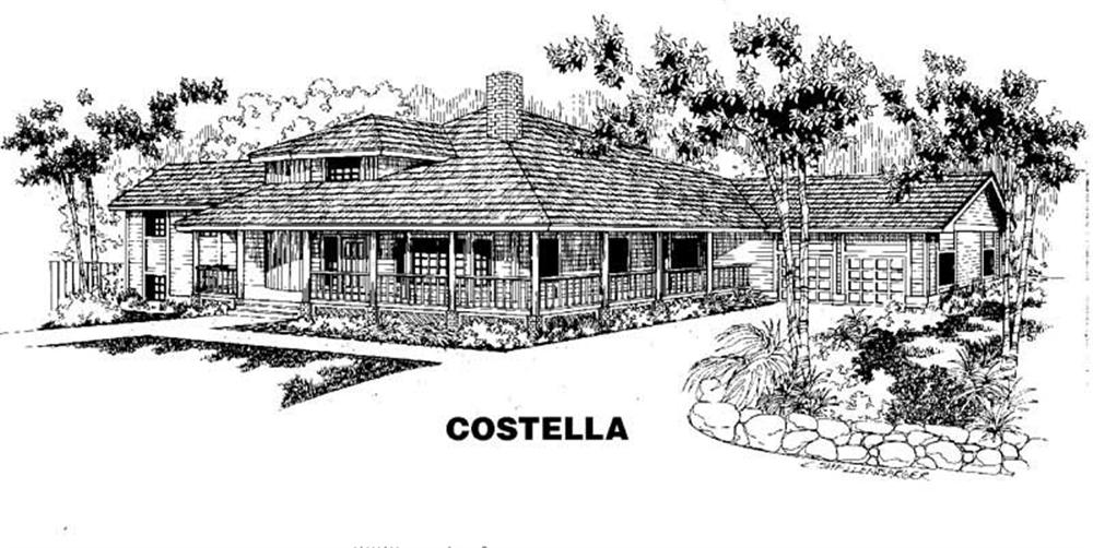 Front view of Contemporary home (ThePlanCollection: House Plan #145-1377)