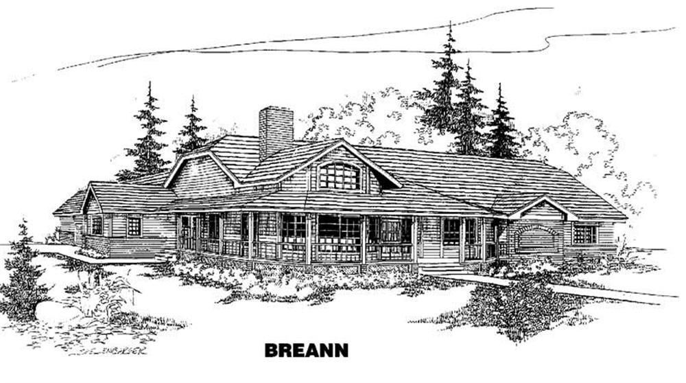 Front view of Contemporary home (ThePlanCollection: House Plan #145-1390)