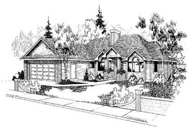 3-Bedroom, 2185 Sq Ft Ranch House Plan - 145-1402 - Front Exterior